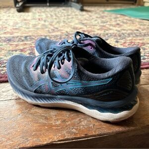 ASICS Gel Nimbus 23 Womens Running Shoes Sneakers Blue Purple Size 9.5